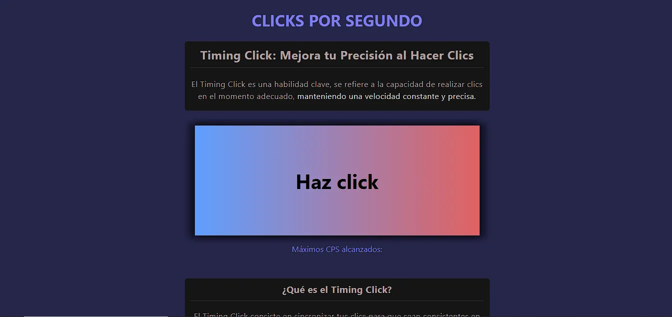 Test de clickeo
